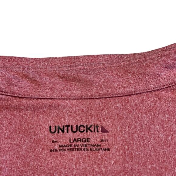 Untuckit Men's Long Sleeve Button Down Collared Performance Shirt Sz L - Picture 4 of 9